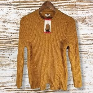 Jachs Girlfriend Gold Ribbed Sweater